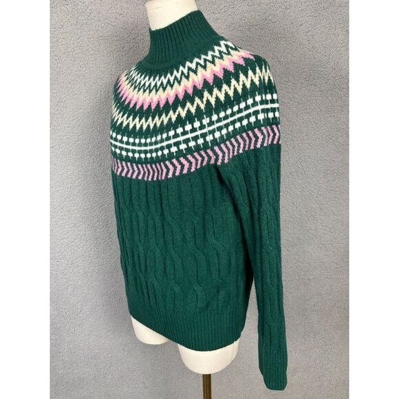 Style & Co Women's Green Fair Isle Knit Sweater Size Small Multicolor NWOT's - Picture 4 of 8